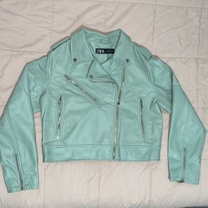 Mint Leather Jacket